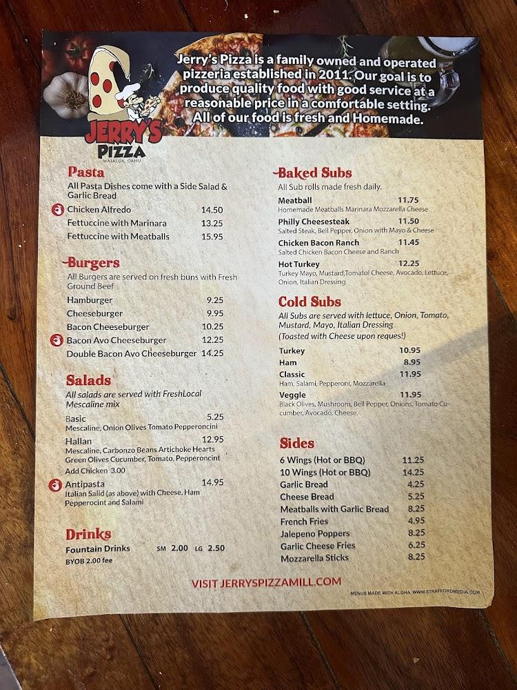 Jerry's Pizza Mill Menu image 3