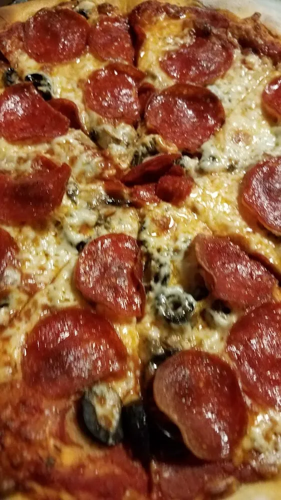 Pepperoni Olives and Mushroom Pizza